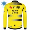 Cykeltøj Langærmet + Bib Cykelbukser Vinter 2025 Visma Lease A Bike Gul