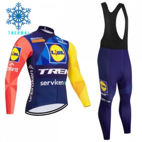 Cykeltøj Langærmet + Bib Cykelbukser Vinter 2026 Lidl-Trek Blå