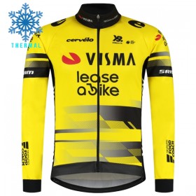 Cykeltrøje Langærmet Vinter 2025 Visma Lease A Bike Gul