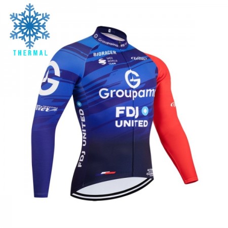 Cykeltrøje Langærmet Vinter 2026 Groupama FDJ Blå