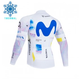 Cykeltrøje Langærmet Vinter 2026 Movistar Team Hvid