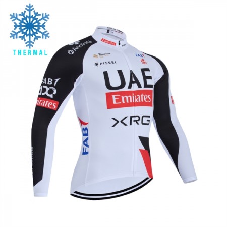 Cykeltrøje Langærmet Vinter 2026 UAE Team Emirates XRG Hvid Cykeltrøje Langærmet Vinter 2026 UAE Team Emirates XRG Hvid