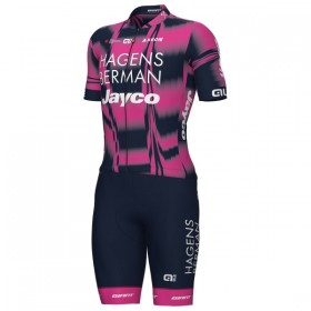Cykeltøj + Cykelshorts 2025 Hagens Berman Jayco Lyserød