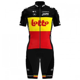 Cykeltøj + Cykelshorts 2025 Lotto Belgisk Mesterskab Rød