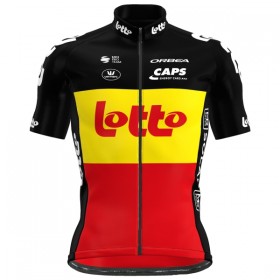 Cykeltøj + Cykelshorts 2025 Lotto Belgisk Mesterskab Rød