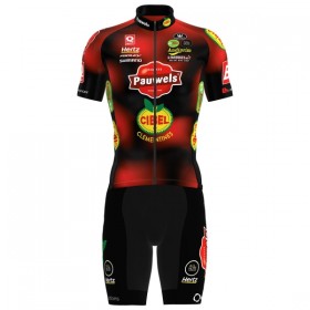 Cykeltøj + Cykelshorts 2025 Pauwels Sauzen Cibel Clementines Rød