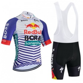 Cykeltøj + Cykelshorts 2026 BORA-Hansgrohe Bull Rød Hvid