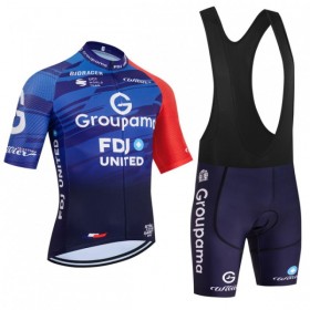 Cykeltøj + Cykelshorts 2026 Groupama FDJ Blå