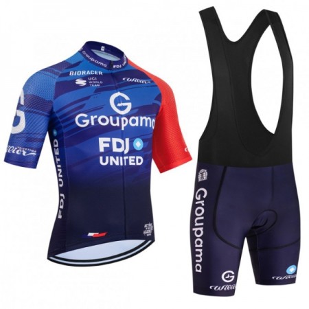 Cykeltøj + Cykelshorts 2026 Groupama FDJ Blå Cykeltøj + Cykelshorts 2026 Groupama FDJ Blå