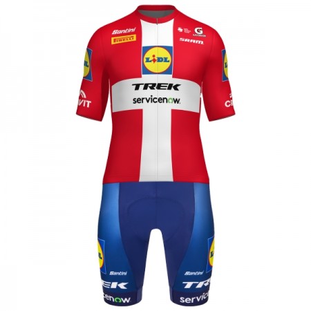 Cykeltøj + Cykelshorts 2026 Lidl-Trek Danish Champion Rød Cykeltøj + Cykelshorts 2026 Lidl-Trek Danish Champion Rød