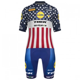Cykeltøj + Cykelshorts 2026 Lidl-Trek US-American Champion Blå