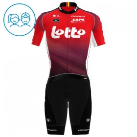 Cykeltøj + Cykelshorts Børn 2025 Lotto Rød