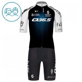 Cykeltøj + Cykelshorts Børn 2025 Q36.5 Pro Cycling Team Sort