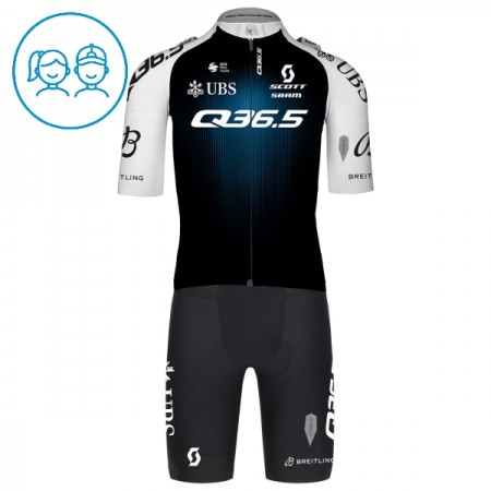 Cykeltøj + Cykelshorts Børn 2025 Q36.5 Pro Cycling Team Sort Cykeltøj + Cykelshorts Børn 2025 Q36.5 Pro Cycling Team Sort