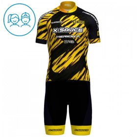 Cykeltøj + Cykelshorts Børn 2025 X-Sauce Factory Team Sort