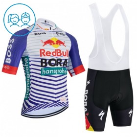 Cykeltøj + Cykelshorts Børn 2026 BORA-Hansgrohe Bull Rød Hvid