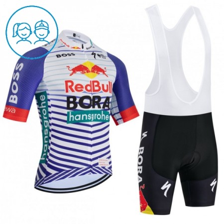 Cykeltøj + Cykelshorts Børn 2026 BORA-Hansgrohe Bull Rød Hvid