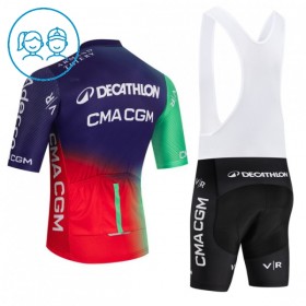Cykeltøj + Cykelshorts Børn 2026 Decathlon CMA CGM Blå