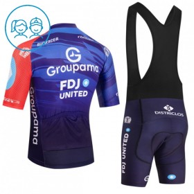Cykeltøj + Cykelshorts Børn 2026 Groupama FDJ Blå