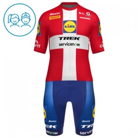 Cykeltøj + Cykelshorts Børn 2026 Lidl-Trek Danish Champion Rød