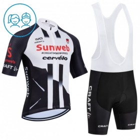 Cykeltøj + Cykelshorts Børn 2026 Sunweb Hvid
