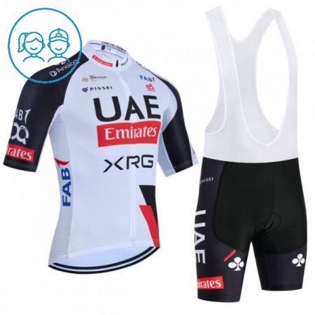 Cykeltøj + Cykelshorts Børn 2026 UAE Team Emirates XRG Hvid Cykeltøj + Cykelshorts Børn 2026 UAE Team Emirates XRG Hvid