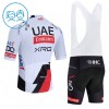 Cykeltøj + Cykelshorts Børn 2026 UAE Team Emirates XRG Hvid