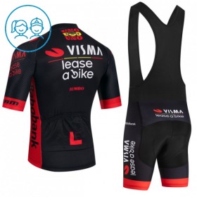 Cykeltøj + Cykelshorts Børn 2026 Visma Lease A Bike Sort