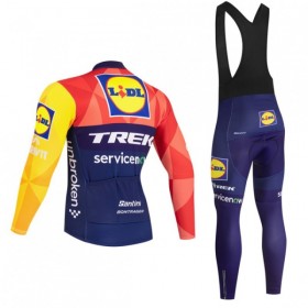 Cykeltøj Langærmet + Bib Cykelbukser 2026 Lidl-Trek Blå