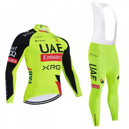 Cykeltøj Langærmet + Bib Cykelbukser 2026 UAE Team Emirates XRG Gul Cykeltøj Langærmet + Bib Cykelbukser 2026 UAE Team Emirates XRG Gul