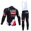 Cykeltøj Langærmet + Bib Cykelbukser 2026 UAE Team Emirates XRG Sort
