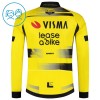 Cykeltøj Langærmet + Bib Cykelbukser Børn 2025 Visma Lease A Bike Gul