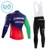 Cykeltøj Langærmet + Bib Cykelbukser Børn 2026 Decathlon CMA CGM Blå