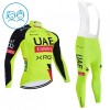 Cykeltøj Langærmet + Bib Cykelbukser Børn 2026 UAE Team Emirates XRG Gul Cykeltøj Langærmet + Bib Cykelbukser Børn 2026 UAE Team Emirates XRG Gul