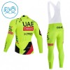 Cykeltøj Langærmet + Bib Cykelbukser Børn 2026 UAE Team Emirates XRG Gul