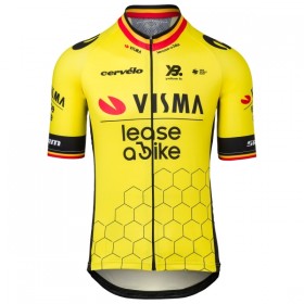 Cykeltrøje 2025 Visma Lease A Bike Belgisk Mesterskab Gul