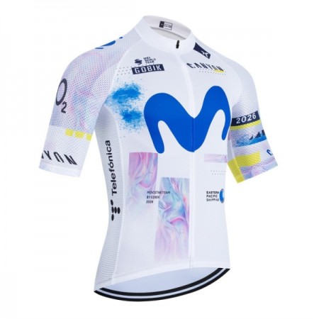 Cykeltrøje 2026 Movistar Team Hvid Cykeltrøje 2026 Movistar Team Hvid