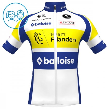 Cykeltrøje Børn 2025 Flanders Baloise Hvid