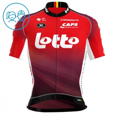 Cykeltrøje Børn 2025 Lotto Rød
