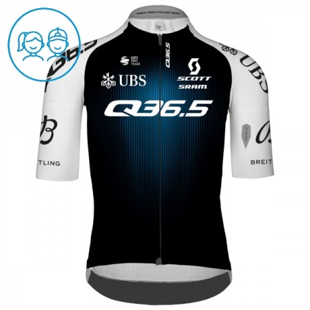 Cykeltrøje Børn 2025 Q36.5 Pro Cycling Team Sort Cykeltrøje Børn 2025 Q36.5 Pro Cycling Team Sort