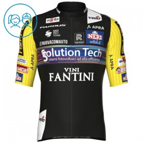 Cykeltrøje Børn 2025 Solution Tech Vini Fantini Sort