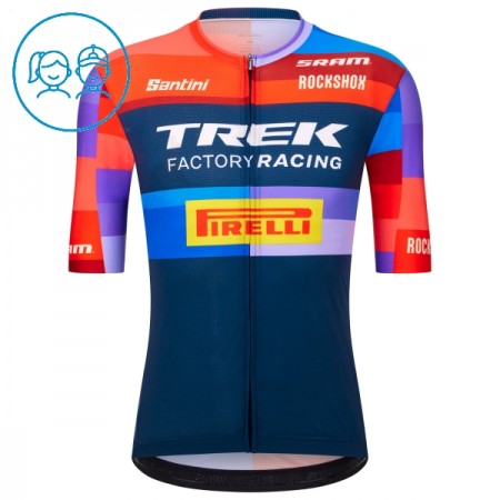 Cykeltrøje Børn 2025 Trek Factory Racing Blå Cykeltrøje Børn 2025 Trek Factory Racing Blå