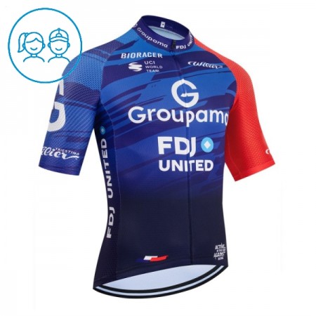 Cykeltrøje Børn 2026 Groupama FDJ Blå Cykeltrøje Børn 2026 Groupama FDJ Blå