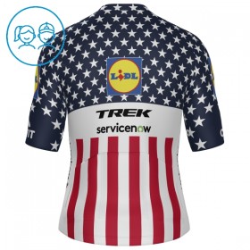 Cykeltrøje Børn 2026 Lidl-Trek US-American Champion Blå