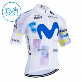Cykeltrøje Børn 2026 Movistar Team Hvid