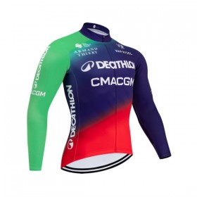 Cykeltrøje Langærmet 2026 Decathlon CMA CGM Blå