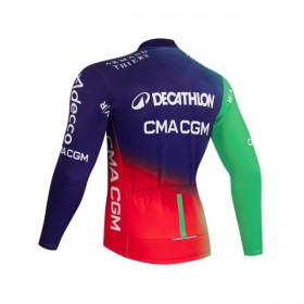 Cykeltrøje Langærmet 2026 Decathlon CMA CGM Blå