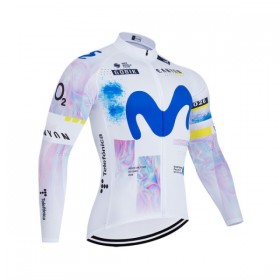 Cykeltrøje Langærmet 2026 Movistar Team Hvid
