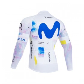 Cykeltrøje Langærmet 2026 Movistar Team Hvid