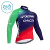 Cykeltrøje Langærmet Børn 2026 Decathlon CMA CGM Blå